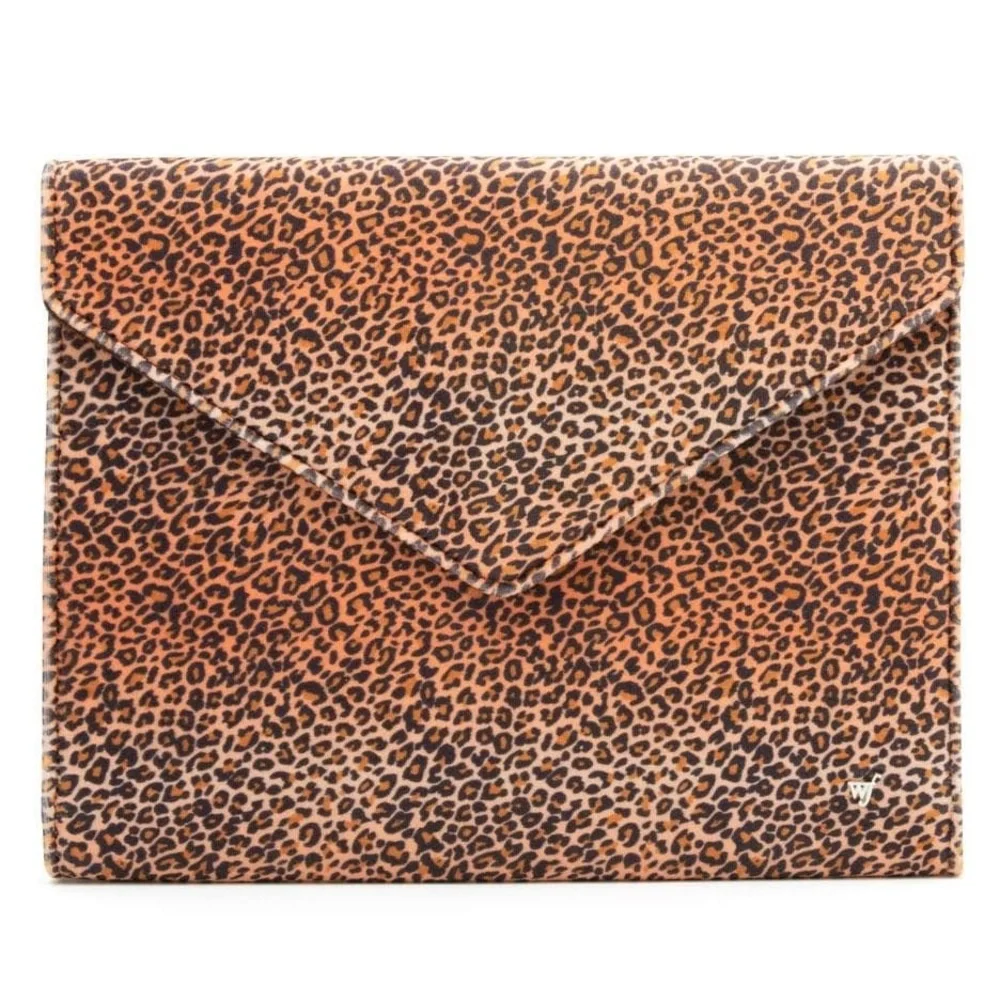 Wildflower 13” Leopard Velvet Laptop Sleeve Case